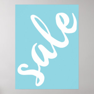 Poster Signe de vente bleu, 18x24 Saison Printemps Saison
