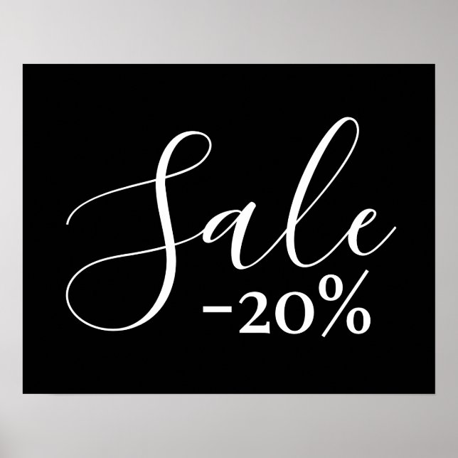 Poster Signe de vente contemporaine, 20 % de réduction su (Devant)
