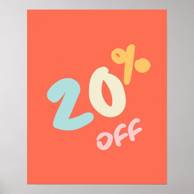Poster Signe de vente d'automne, Signalisation de magasin (Devant)
