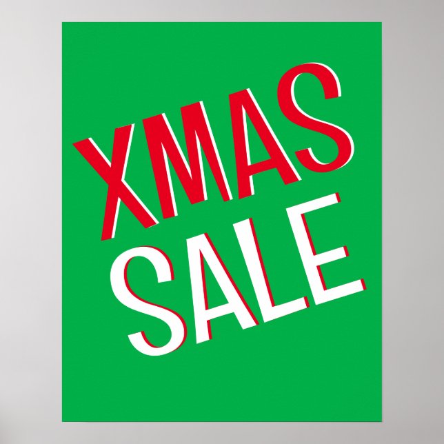 Poster Signe de vente de Noël, Signe de vente de Noël, Ve (Devant)