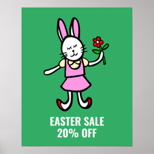 Poster Signe de vente de Pâques, Personnaliser votre text