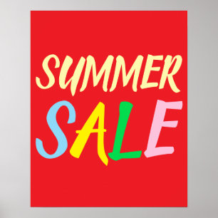 Poster Signe de vente d'été, Boutique