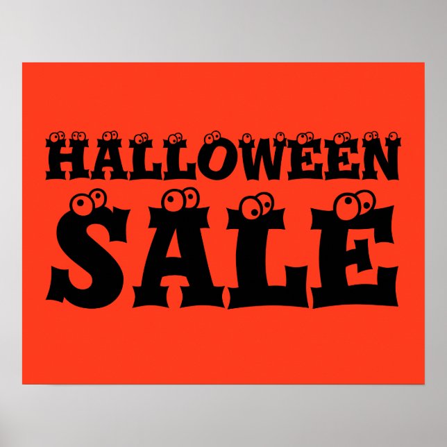 Poster Signe de vente d'Halloween, magasin de promotion d (Devant)