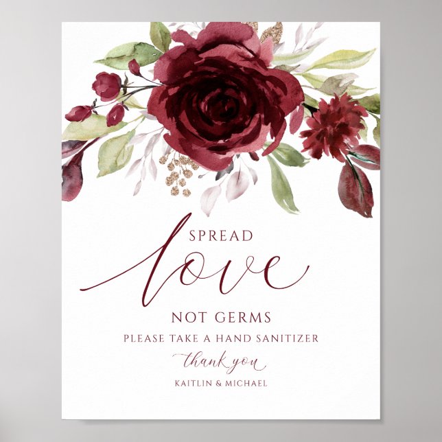 Poster SIGNE DE VINS DE Bourgogne Mariage Étalé Aimer Non (Devant)
