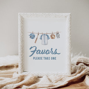 Poster SIGNE DES Baby showers DE baseball Faveurs