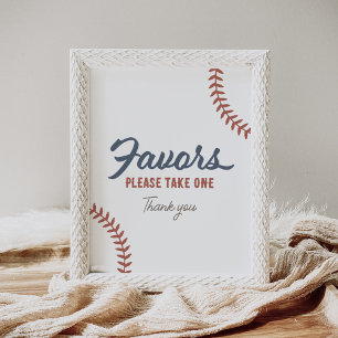 Poster SIGNE DES Baby showers DE baseball Faveurs