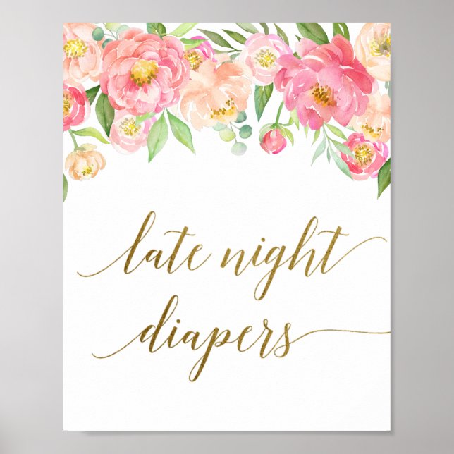 Poster Signe des Diapositives nocturnes de la fleur de to (Devant)