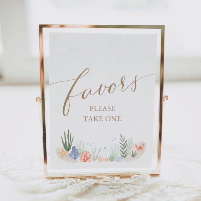 Poster Signe des faveurs du Baby shower marin (Créateur téléchargé)