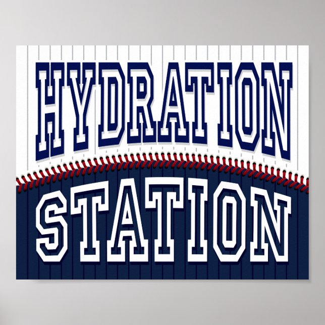 Poster SIGNE D'HYDRATION DE LA Fête De Baseball (Devant)