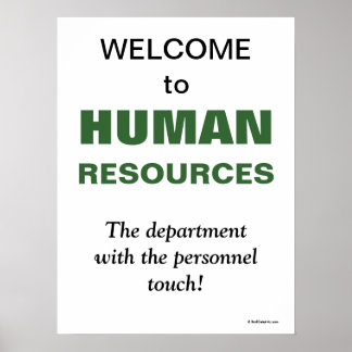 Poster Signe du département des ressources humaines motiv