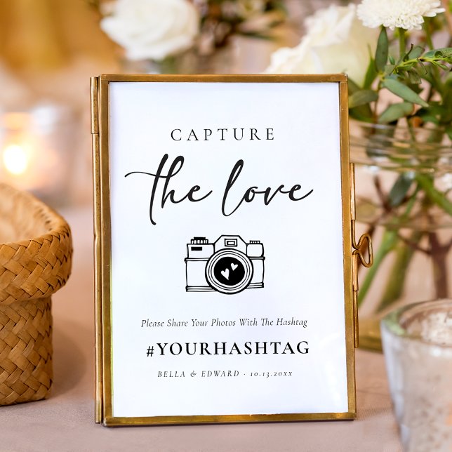 Poster Signe du Hashtag Mariage Amour (Créateur téléchargé)