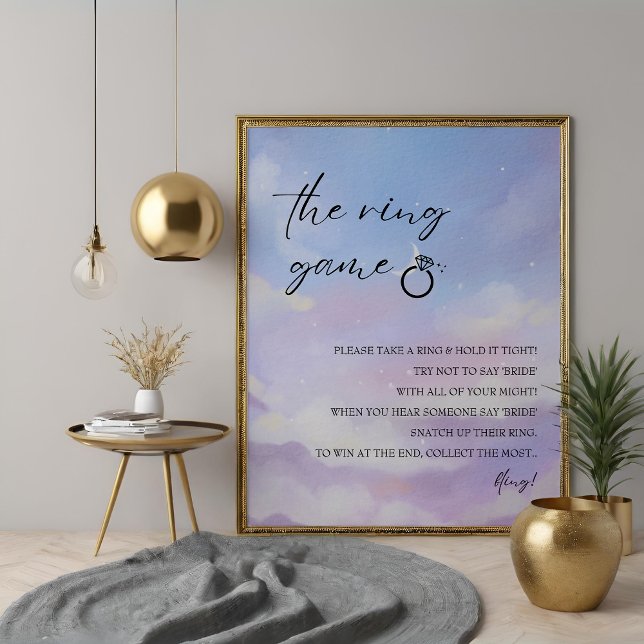 Poster Signe du jeu de Fête des mariées sur nuage 9 (Créateur téléchargé)