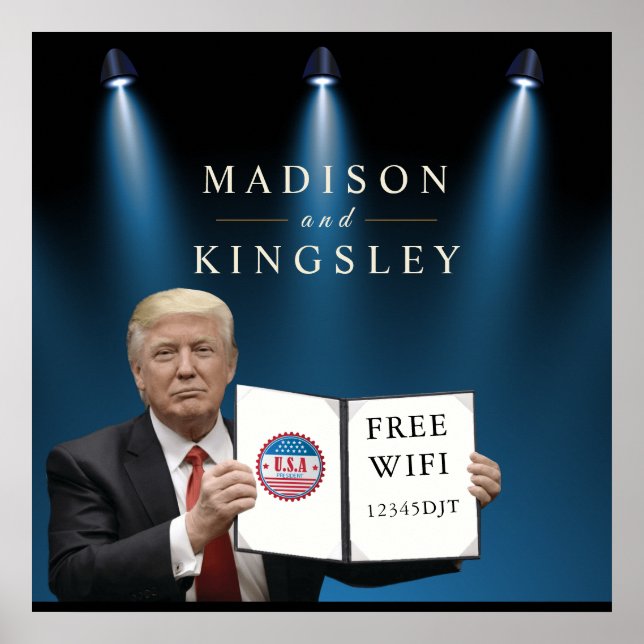 Poster SIGNE DU Mariage Extraordinaire du président Trump (Devant)