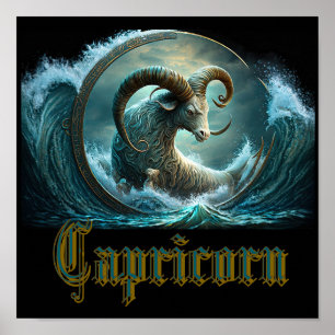 Poster Signe du zodiaque Capricorne