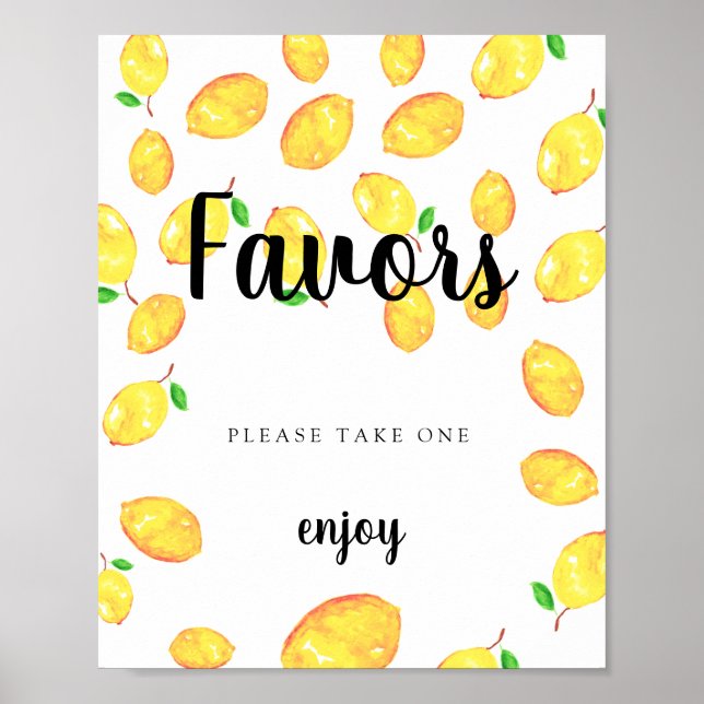 Poster Signe Faveur Fête des mariées citron Squeeze princ (Devant)