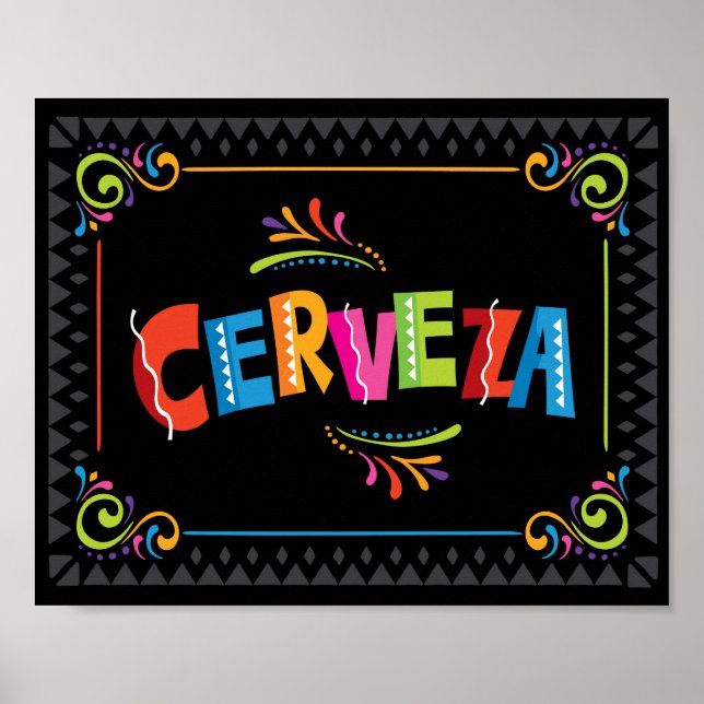 Poster Signe Fiesta CERVEZA (Devant)