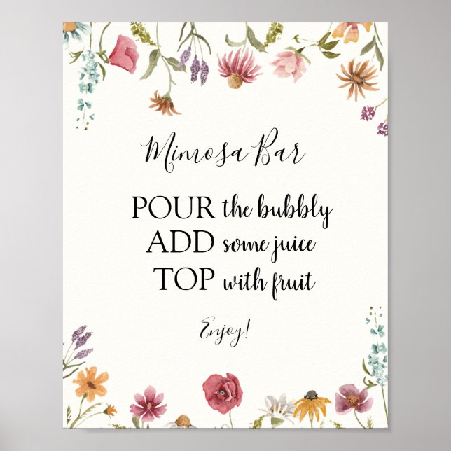 Poster SIGNE fleur sauvage DE BOISSONS DE LA BARRE Mimosa (Devant)
