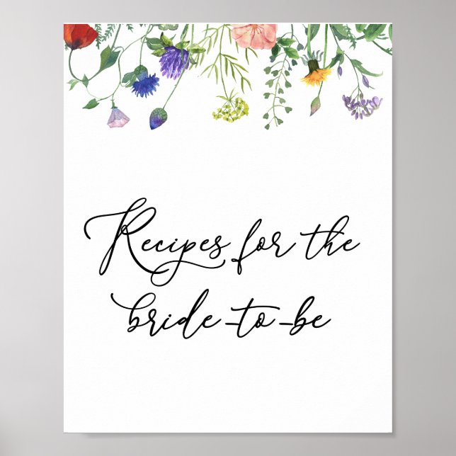 Poster Signe fleur sauvage et recettes bourdonnantes d'ab (Devant)