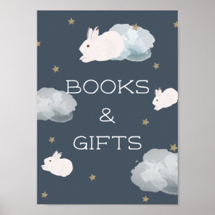 Poster Signe Flying Bunny Baby showers Livres & Cadeaux