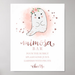 Poster SIGNE Halloween Girl Baby shower Mimosa Bar