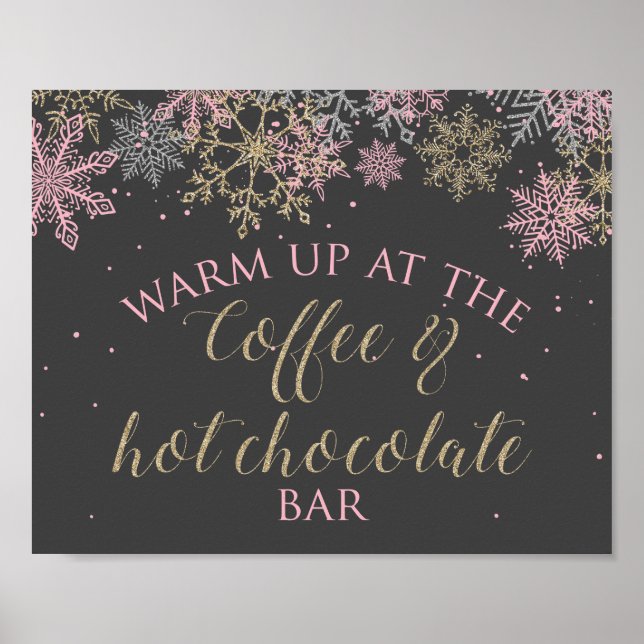 Poster SIGNE Hiver Onederland Café et chocolat chaud (Devant)