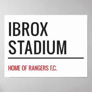 Poster Signe Ibrox Stadium Street