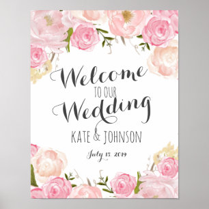 Poster signe mariage, accueil, douche, affiche, bannière