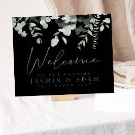 Poster SIGNE Mariage Boho Green Black Eucalyptus