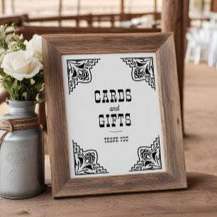 Poster SIGNE-Mariage campagnard Western Cowboy Cartes cad