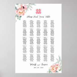 Poster SIGNE Mariage chinois Double Bonheur