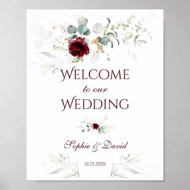 Poster SIGNE Mariage D'ACCUEIL DE BURMANIE Florale (Devant)