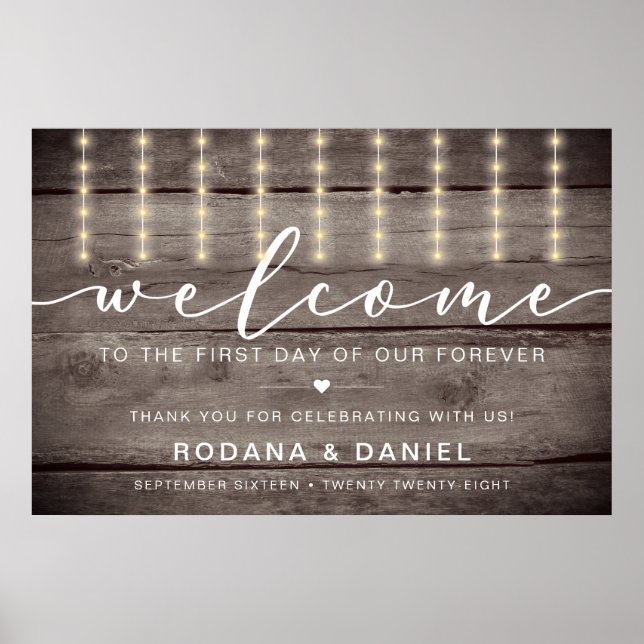 Poster SIGNE Mariage D'ACCUEIL Rustique (Devant)