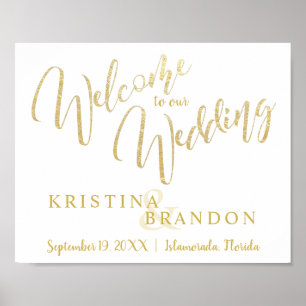 Poster SIGNE Mariage DE BIENVENUE AVEC BOULETTE D'OR DE C
