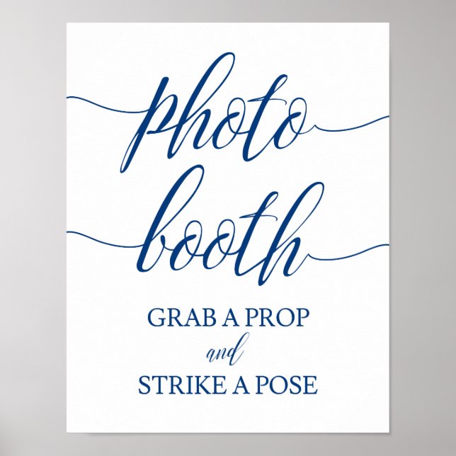 Poster Signe Mariage de la cabine photo Marine Blue Calli (Devant)