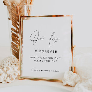 Poster SIGNE Mariage DE LA TABLE DE Tatouage Temporaire H