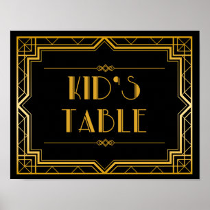 Poster SIGNE Mariage de table pour enfants Gatsby Art D