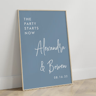 Poster Signe Mariage du Parti   Dusty Blue