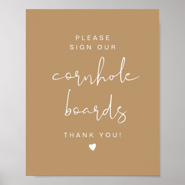 Poster SIGNE Mariage INDIE Boho Cornhole (Devant)