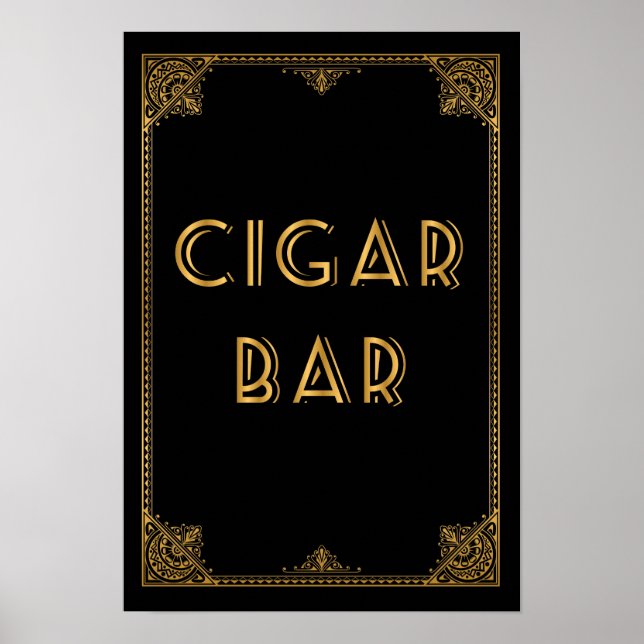 Poster SIGNE mariage inspiré Gatsby (Devant)