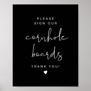 Poster SIGNE Mariage JOVI Edgy Black Cornhole