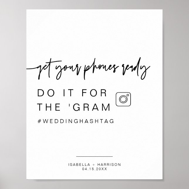 Poster SIGNE Mariage MARLO Modern Bold Instagram (Devant)