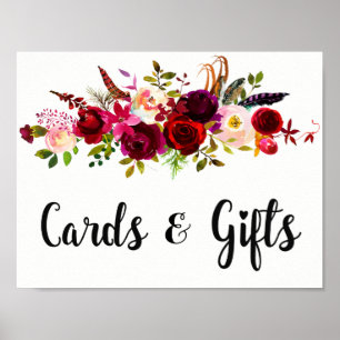 Poster SIGNE Mariage Rustique Bourgogne Floral