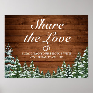 Poster SIGNE Mariage Snowy Wood & Forest Country Pine
