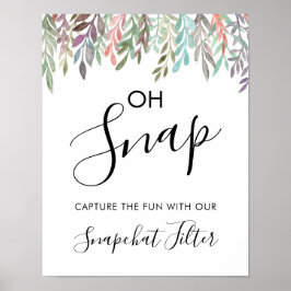 Poster SIGNE mariage - SYMBOLE AQUATIQUE SOMMAIRE vert