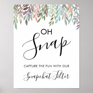 Poster SIGNE mariage - SYMBOLE AQUATIQUE SOMMAIRE vert