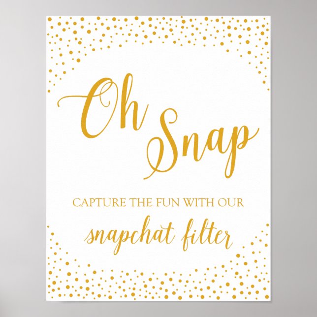 Poster SIGNE mariage - SYMBOLE Mariage Snapchat Confetti (Devant)