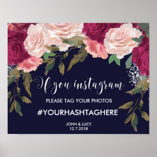 Poster signe maritime hashtag mariage