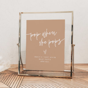 Poster SIGNE MARLO Boho Beige et crème Pop Quand elle Pop