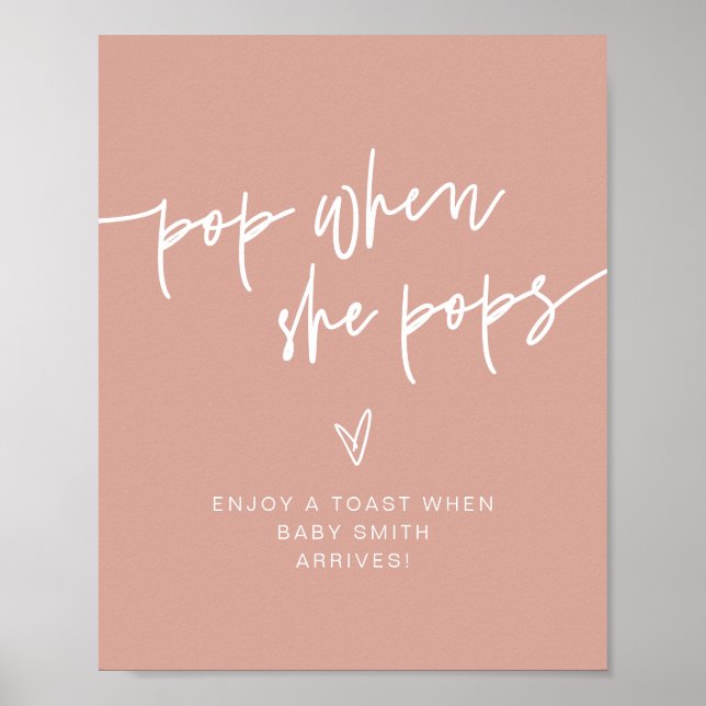Poster SIGNE MARLO Boho Blush et Beige Pop quand elle pop (Devant)