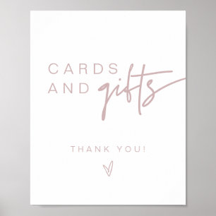 Poster SIGNE MARLO Boho Dusty Rose Pink Cartes & Cadeaux
